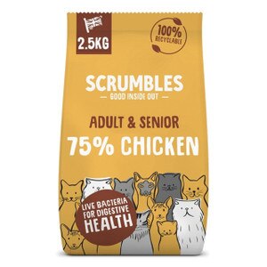 Scrumbles Adult Chicken Dry Cat Food - 2.5kg